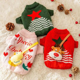 Christmas Style Puppy Dog Sweaters For Small Medium Dogs Cats Clothes Winter Warm Pet Turtleneck Chihuahua Vest Soft Yorkie