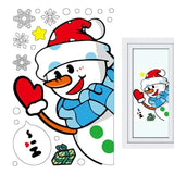 Christmas Window Clings Santa Claus Elk Snowman Gingerbread Man Window Clings Santa Claus Elk Electrostatic Stickers
