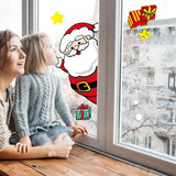 Christmas Window Clings Santa Claus Elk Snowman Gingerbread Man Window Clings Santa Claus Elk Electrostatic Stickers