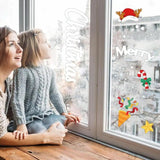 Christmas Window Clings Santa Claus Elk Snowman Gingerbread Man Window Clings Santa Claus Elk Electrostatic Stickers