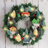 Christmas Wreath Christmas Theme Wreath With Pinecone House Model Garland Wreath Home Decor Accents For Front Door Wall Stairs