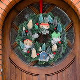 Christmas Wreath Christmas Theme Wreath With Pinecone House Model Garland Wreath Home Decor Accents For Front Door Wall Stairs