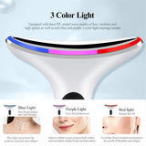 CkeyiN Neck Face Beauty Device LED Photon Skin Care Machine Face Lifting Firming Neck Wrinkle Removing Whitening Facial Massager