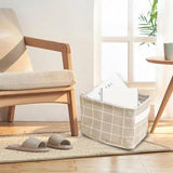 Closet Storage Bin Fabric Storage Box Foldable Containers Pastoral Style Cloth Box Storage Basket Folding Storage Box