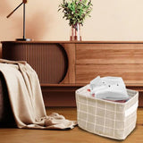 Closet Storage Bin Fabric Storage Box Foldable Containers Pastoral Style Cloth Box Storage Basket Folding Storage Box