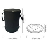 Collapsible Garden Waste Bag Collapsible Garden Bin Trash Can 37L Lawn Yard Waste Bags With Zippers Portable Utility Container
