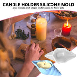 Conch Shell Silicone Mold Seashell Shape Succulent Container Mold Mirror Stereoscopic Silicone Tray Mold For DIY Flower Pot