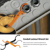 Conduit Lockout Wrench Set Locknut Spanner Wrench With Internal Magnets Machine Repair Installation Tools For Vehicles