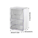 Cosmetic Display Cases Lidded Makeup Storage Box For Vanity Countertop Storage Case For Cosmetic Brushes Foundation Blush