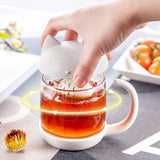 Creative Glass Mug Cute Cat Glass Cup Tea Mug With Fish Infuser Strainer Filter Home Offices Kitchen Drinkware Teaware 250ml