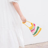Crochet Yarn Polyester Multicolor Soft Knitting And Crochet Yarn Washable And Slightly Elastic Hand-Knitted Supply For Baskets