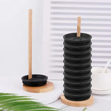 Cup Lid Organizer Kitchen Cup Lid Storage Organizer Space-Saving Design Wooden Cabinet Tumbler Lid Storage For Clutter-Free