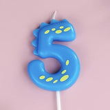 Cute Number Candles Happy Birthday Cake Candles Cartoon Dinosaur Element Colorful Birthday Candles Handmade Number Candle