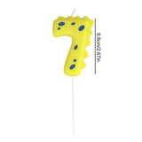 Cute Number Candles Happy Birthday Cake Candles Cartoon Dinosaur Element Colorful Birthday Candles Handmade Number Candle