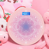 Cute Pink Magic Array Bathroom Scale LCD Display Electronic Digital Scale Body Weighing Scale Smart Body Fat Balance Floor Scale