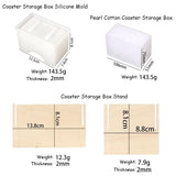 DIY Epoxy Mold Storage Rack Set Silicone Mold Mirror Resin Of Coaster Storage Box Home Decoration Painting Art Crafts Storage