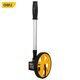 Deli Measuring Wheel Folding Portable Distance Measurement Wheel Professional Engineering Road Measuring Tool Measure Wheel Coun