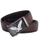 Designer Belts for Men Eagle Metal Automatic Buckle Split Leather Waist Belt for Luxury Fashion Cowhide MEN'S Belt Novelty 3.5cm