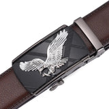 Designer Belts for Men Eagle Metal Automatic Buckle Split Leather Waist Belt for Luxury Fashion Cowhide MEN'S Belt Novelty 3.5cm