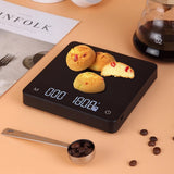 Digital Drip Coffee Scale with Timer 3kg 5kg Touch Electronic Scale Heat Insulation Pad 0.1 USB Kitchen Weight for Bake Hardware