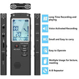 Digital Voice Recorder Mini Spy Professional Dictaphone Audio Recording With WAV,MP3 Player Grabadora De Voz 8GB 16GB 32GB