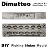 Dimatteo DIY Fishing Bean Sinker Mould DMTBESM/#1 Bean Sinker 12g 6 Cavities