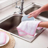 Dish Cloths For Washing Dishes 5-layer Dish Towels For Washing Dishes 30x30cm Household Cleaning Cloth For Wiping And Washing