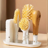 Dish Scrub Brush Dish Washing Scrubber With 3 Heads Cleaning Supplies With Soft Bristles For Pots Pans Corners Bottles Dishes