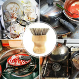 Dish Scrubber Brush Natural Scrub Brush For Household Cleaning Ergonomic Bamboo Dish Brush Pans And Vegetables Kitchen Brushes