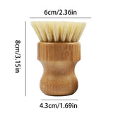 Dish Scrubber Brush Natural Scrub Brush For Household Cleaning Ergonomic Bamboo Dish Brush Pans And Vegetables Kitchen Brushes