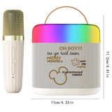 Disney K1 Mini Wireless Microphone Speaker Set Compact Portable Outdoor Phone Audio TV Singing Bluetooth Loudspeaker Box