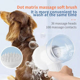 Dog Bath Brush Auto Foaming Cat Shampoo Brush Puppy Washing Comb Pets Shampoo Massager Combs Dog Scrubber Pet Shower Brush