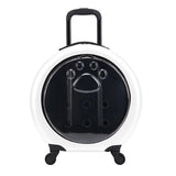 Dog Cat Trolley Suitcase Luggage with Wheels Carrying Transparent Suitcase Breathable Pet Cat Carrier Backpack Pet Stroller