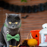 Dog Collar With Bowtie Spooky Pumpkin Spider BowTie Collars For Pets Dogs Apparel Accessories For Photography Wedding Home
