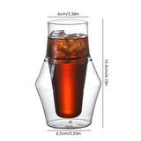 Double Glass Coffee Mug Clear Single Lip Insulated Glass Cup Hot Drink Cafe Mugs Insulated Wine Glass For Coffee Tea Whiskey