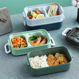 Double-layer Lunch Box Portable Compartment Food Box Microwave Lunch Box With Fork Chopsticks And Spoon Picnic Fresh Box