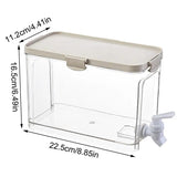Drink Dispenser For Refrigerator Leakproof Portable Food Grade Transparent Drink Tank 3.9L Beverage Tank With Faucet For Dining