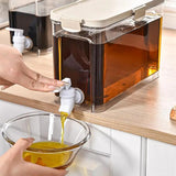 Drink Dispenser For Refrigerator Leakproof Portable Food Grade Transparent Drink Tank 3.9L Beverage Tank With Faucet For Dining