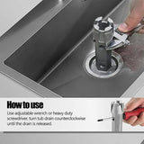 Dual Ended Wrench For Drain Aluminum Alloy Dumbell Wrench Heavy Duty Bathtub Drains Accessories For Hand Washing Sinks Wash