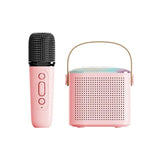 Dual Microphone Karaoke Machine Portable Bluetooth PA Speaker System with 1&2 Wireless Microphones for Home for Adults and Kids