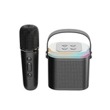 Dual Microphone Karaoke Machine Portable Bluetooth PA Speaker System with 1&2 Wireless Microphones for Home for Adults and Kids