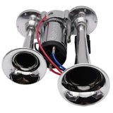 Dual Trumpets 150DB 12V Super Loud Electric Solenoid Valve Car Electric Air Horn Speaker For Vehicle Car SUV Truck Lorry