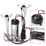 Dual Trumpets 150DB 12V Super Loud Electric Solenoid Valve Car Electric Air Horn Speaker For Vehicle Car SUV Truck Lorry