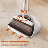 Dustpan with Long Handle Broom Dustpan Set for Home Cleaning Supplies for Fireplace Bedroom Hallway Kitchen Balcony Study Room