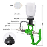 E Style 5ml/2ml/1ml Automatic Animal Continuous Metal Syringe Veterinary Equipment With Bottle Vaccination Double vaccine bottle