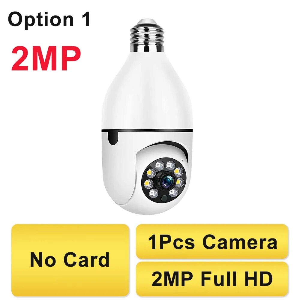 E27 WiFi Bulb Camera 1080P Baby Pet Monitor Indoor Full Color Night Auto Tracking Video Surveillance Security Cameras Floodlight
