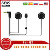 EJEAS 3.5mm Jack HiFi CVC Noise Reduction Microphone Headset for V6 Series Q2 Q7 V4 Plus Motorcycle Bluetooth Helmet Intercom