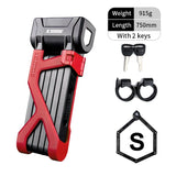 ETOOK Bicycle Lock Heavt Duty Anti-Theft Folding Mountain Bike Lock Alloy Steel Anti-Hydraulic Shear Scooter Motorcycle Lock