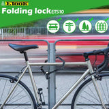 ETOOK Bicycle Lock Heavt Duty Anti-Theft Folding Mountain Bike Lock Alloy Steel Anti-Hydraulic Shear Scooter Motorcycle Lock