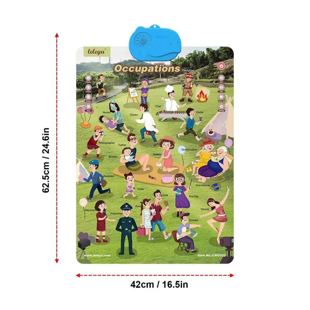Educational Toys Alphabet Poster Interactive Educational Poster Toy C ...